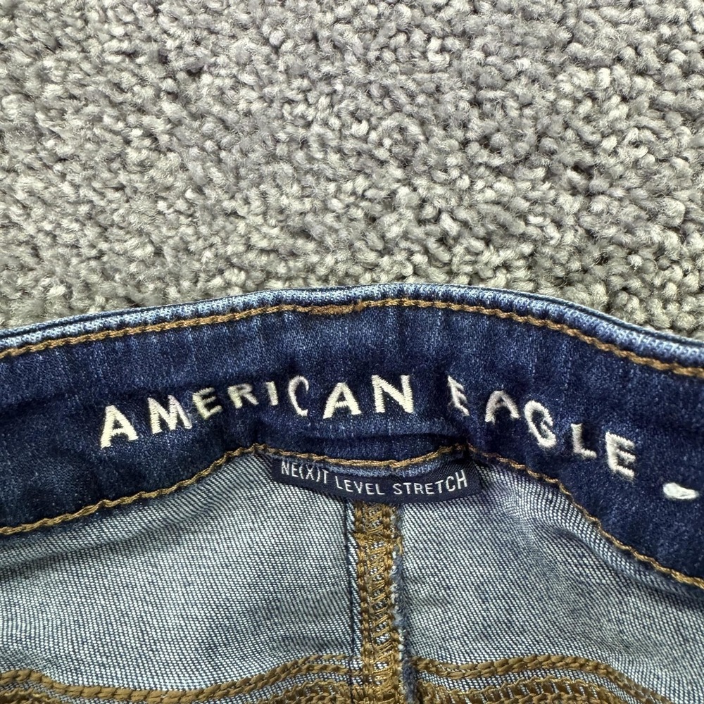 American Eagle Jeans Womens 2 Short Blue Skinny Next Level Medium Wash Denim - Picture 6 of 8